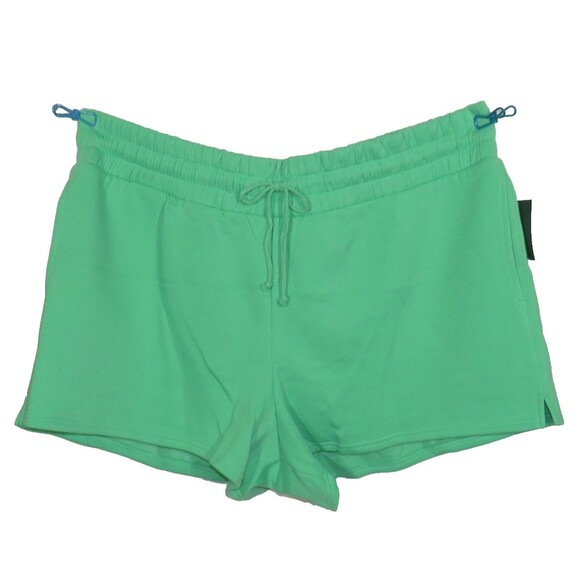 Wild Fable Green High Waist Cotton Blend Fleece Side Pocket Shorts Plus Size 2X - Picture 1 of 8